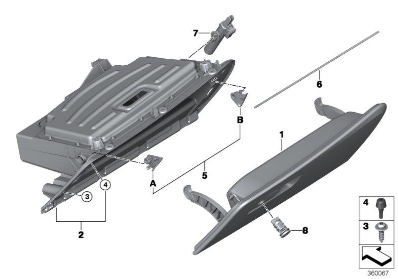 Diagram GLOVE BOX for your 2009 BMW M6   