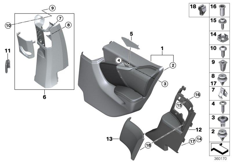 Diagram Door trim, rear for your 2019 BMW i3s  94Ah Rex 