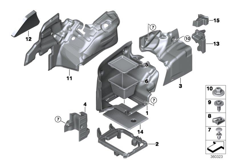 Diagram Left trunk trim for your 1988 BMW M6   