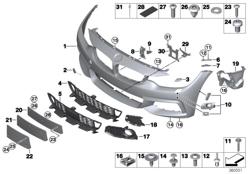 Diagram M Trim, front for your 2020 BMW 430i Convertible  