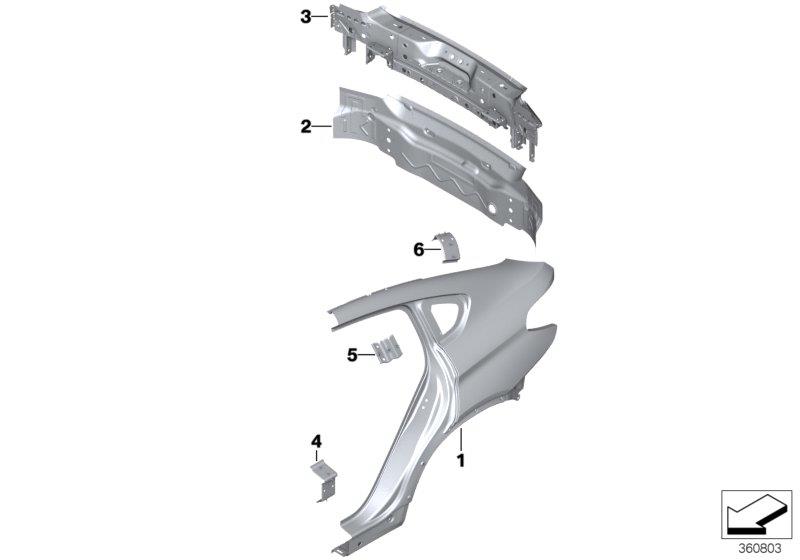 Diagram SIDE PANEL/TAIL TRIM for your 1988 BMW M6   