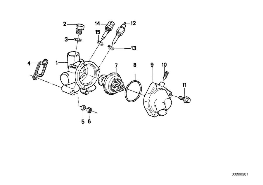 Diagram Cooling system-thermostat housing for your 2017 BMW M4 GTS   