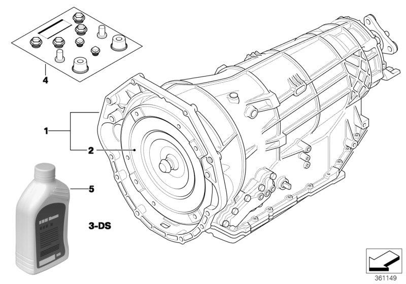 Le diagramme Boîte automatique A5S560Z pour votre BMW