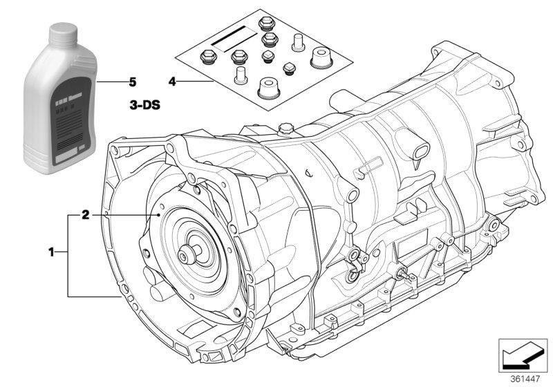Le diagramme Boîte automatique GA6HP19Z-4 roues motr. pour votre BMW