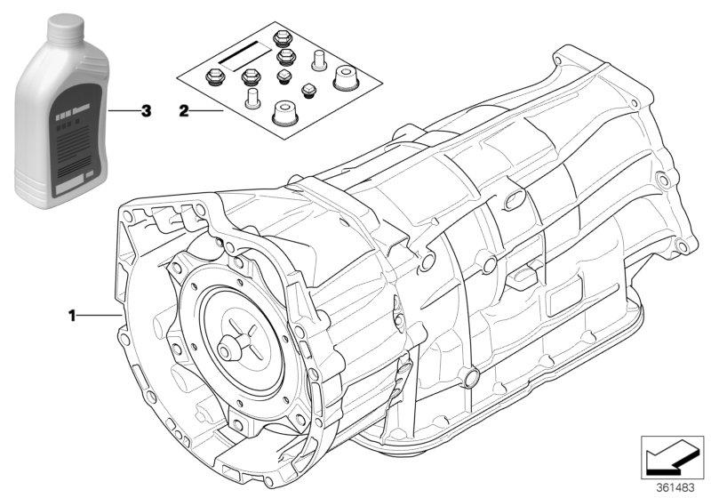 Le diagramme Boîte automatique GA6L45R -4 roues motr. pour votre BMW