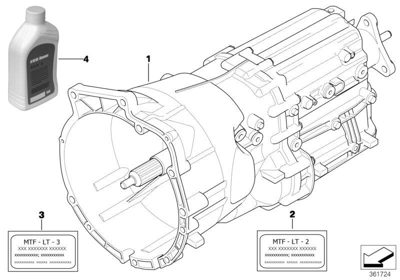 Le diagramme Boîte de vitesses manuelle GS6-53BZ/DZ pour votre BMW