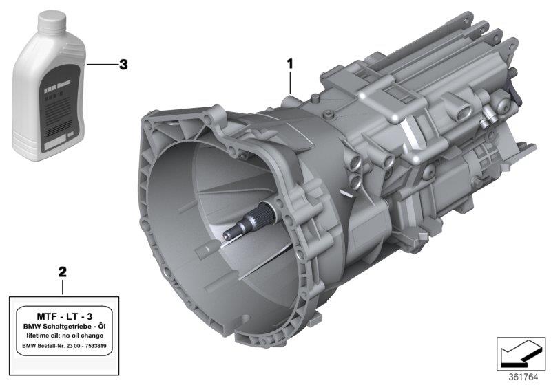 Le diagramme Boîte de vitesses manuelle GS6-17BG pour votre BMW