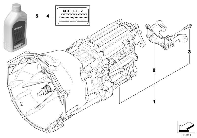 Le diagramme Boîte de vitesses manuelle GS6-53BZ pour votre BMW