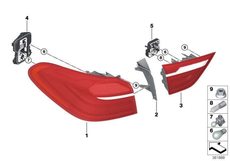 Diagram Rear light for your 1995 BMW