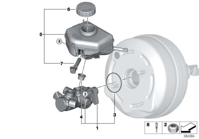 Diagram Brake master cylinder for your BMW