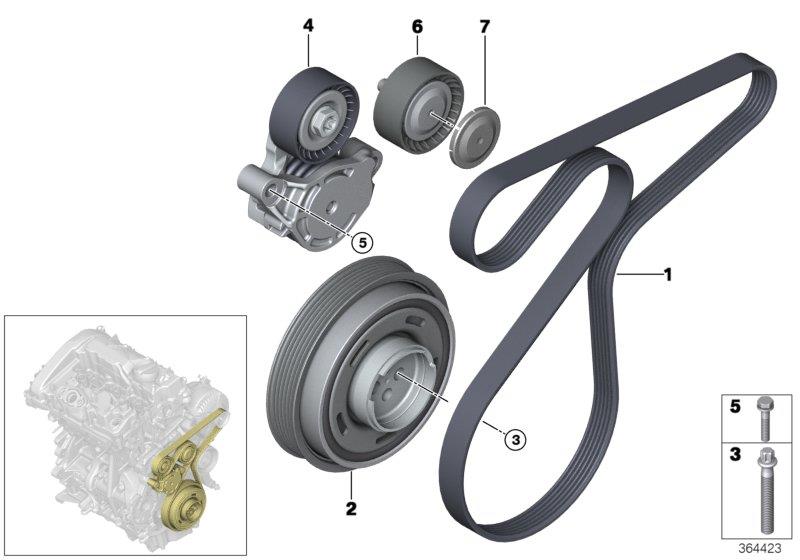 Diagram Belt Drive for your BMW X2  