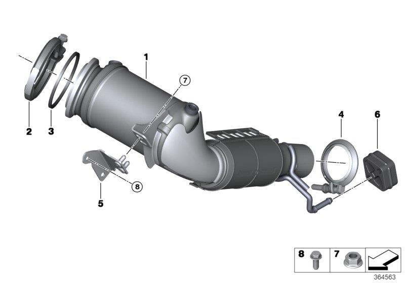 Diagram Engine-side catalytic converter for your 2017 BMW Alpina B7   