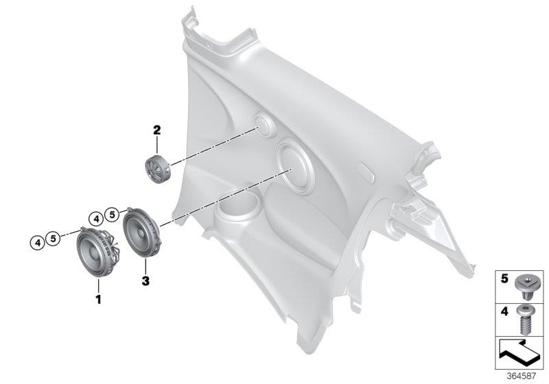 Diagram Components, HiFi system, rear for your MINI