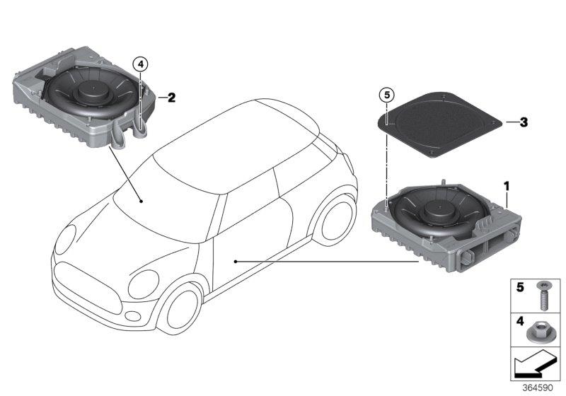 Diagram Central woofer for your MINI