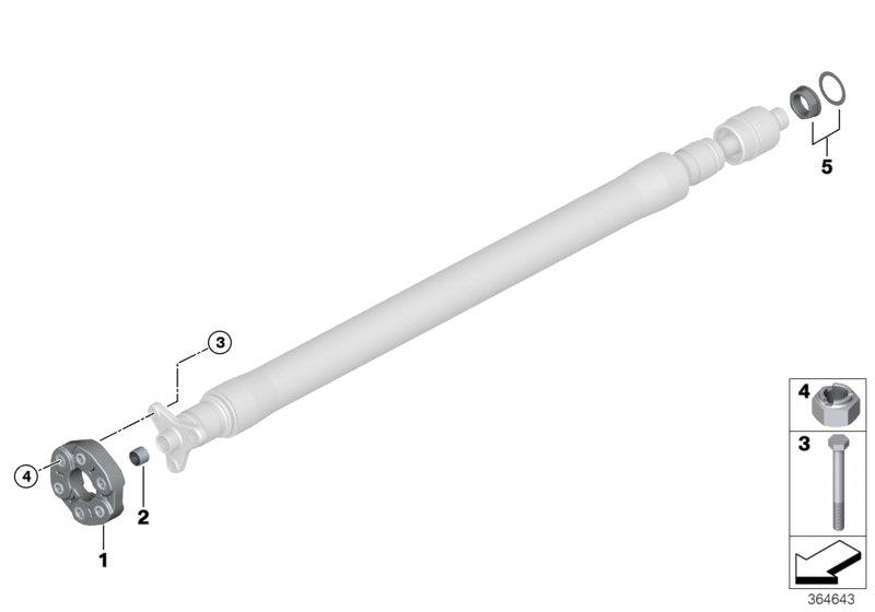 Diagram Drive shaft, single components for your 2017 BMW M4 GTS Coupe  