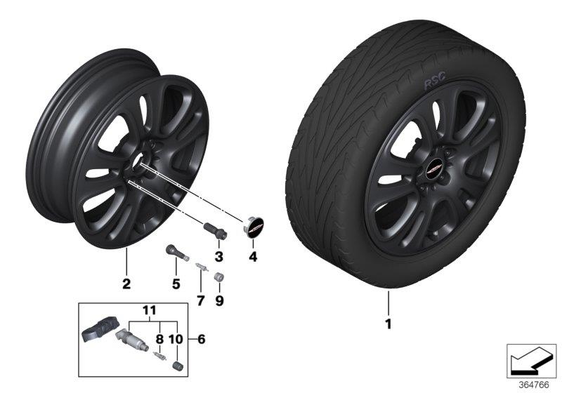 Diagram MINI LA wheel Double Spoke 510 for your MINI