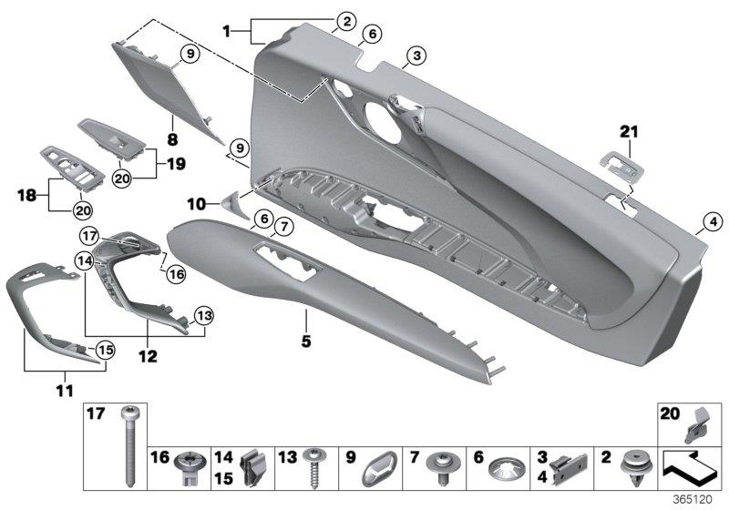 Diagram Door trim panel for your 2009 BMW M6   