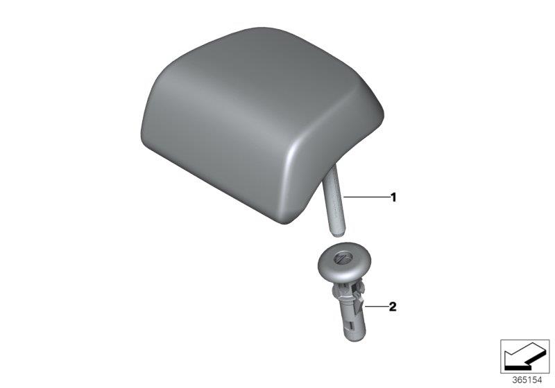 Diagram Seat, rear, head restraint, center for your 1988 BMW M6   