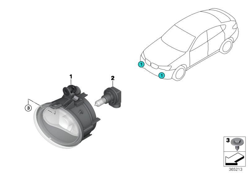 Diagram Fog lights for your 2018 BMW X4   