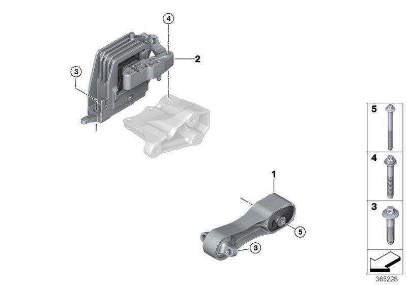 Diagram Engine Suspension for your 1988 BMW M6   