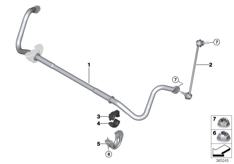 Diagram Stabilizer, front for your BMW Z4  