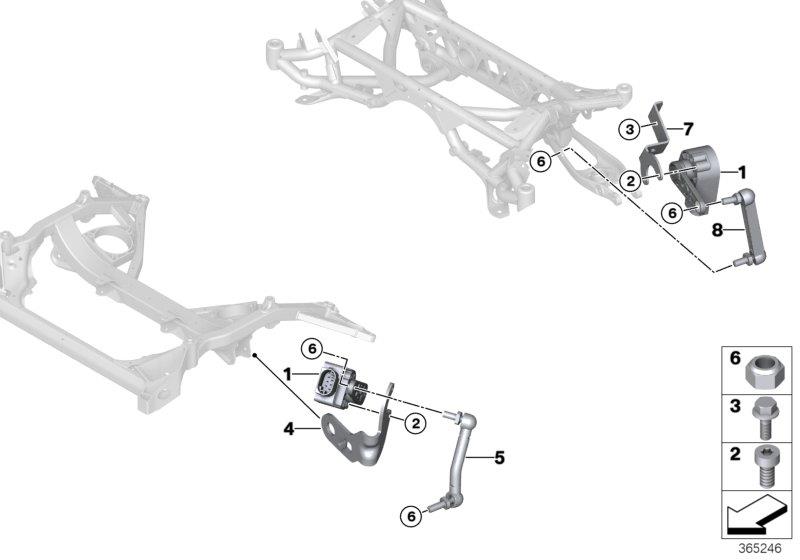 Diagram HEADLIGHT VERTICAL AIM CONTROL SENSOR for your BMW M4 CS  