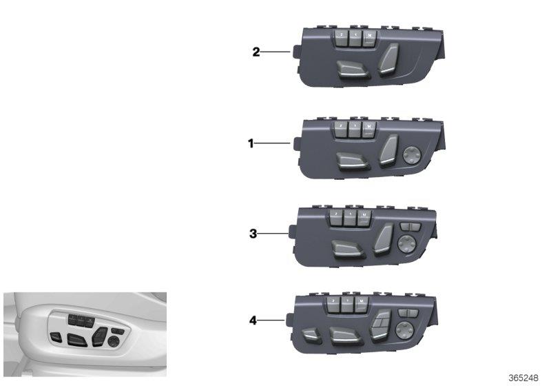 Diagram Seat adjustment switch, driver for your BMW