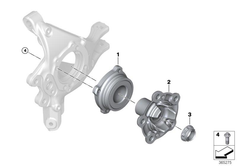 Diagram SIDE SHAFT/WHEEL BEARINGS for your BMW