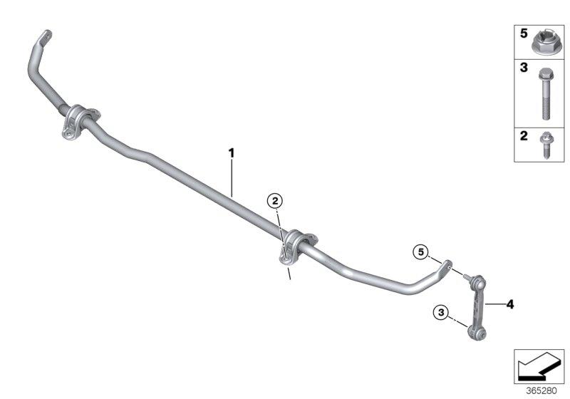 Diagram Stabilizer, rear for your BMW 530iX  