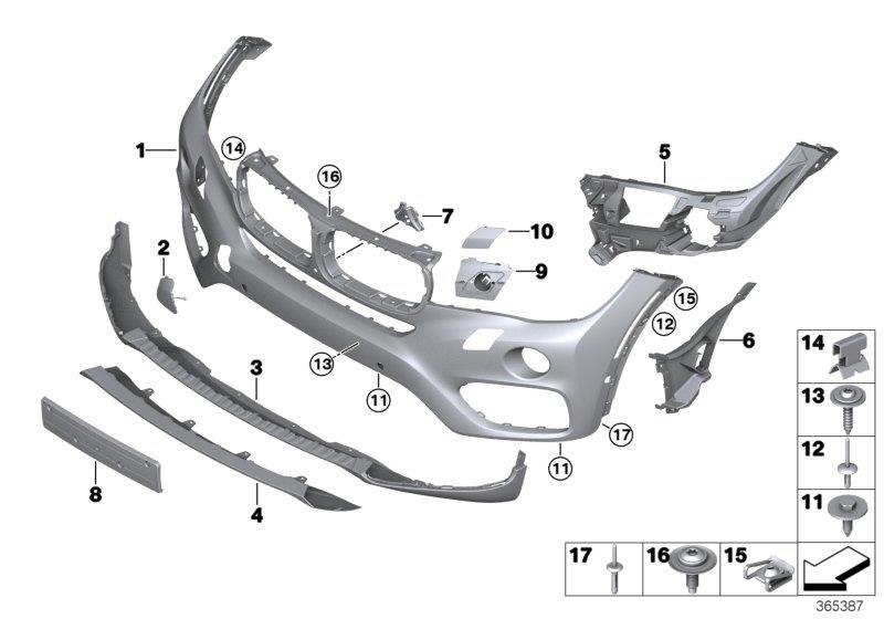 Diagram Trim cover, front for your 2015 BMW X6   