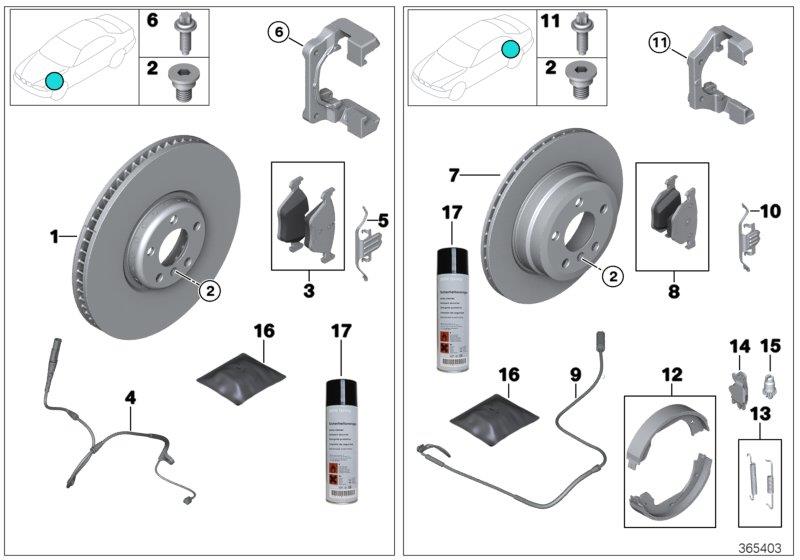 Diagram Brake service for your 2013 BMW