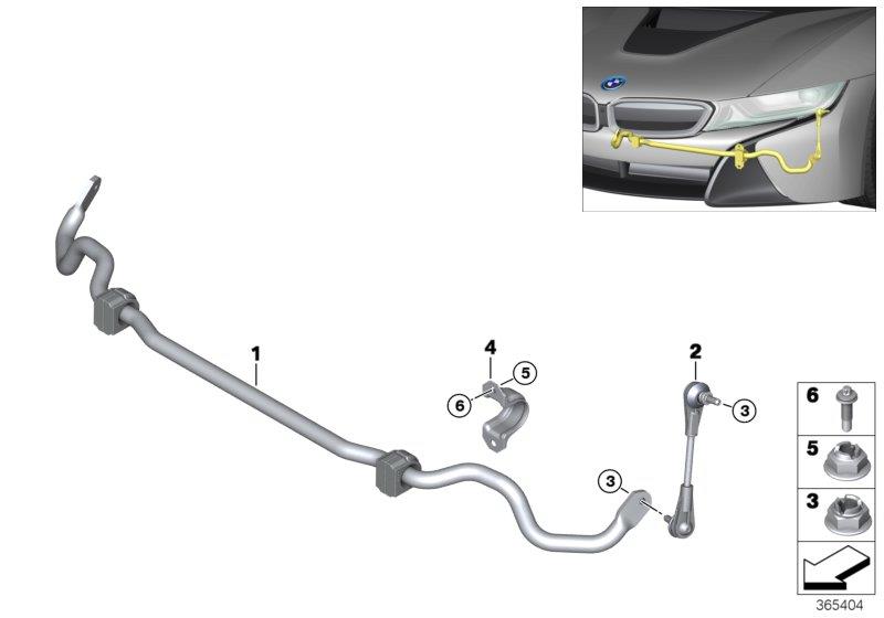 Diagram Stabilizer, front for your 2013 BMW M6   