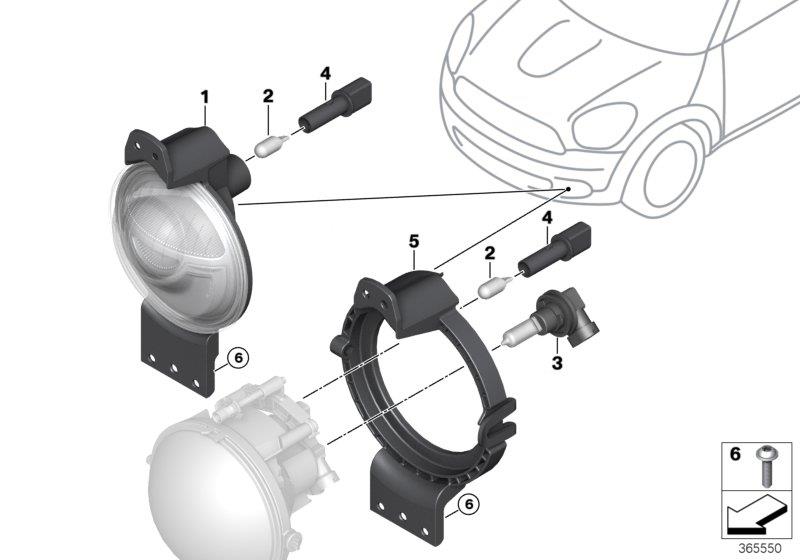 Diagram Headlight bumper for your MINI