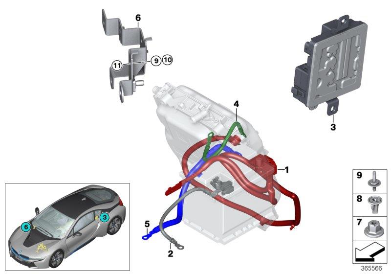 Diagram BATTERY CABLE/EARTH CABLE for your 2007 BMW M6   