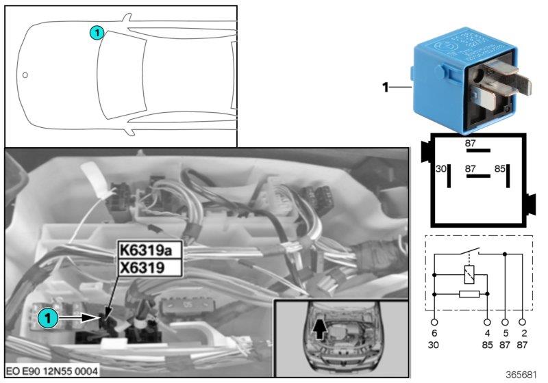 Diagram Relay for Valvetronic K6319a for your 2014 BMW X1   