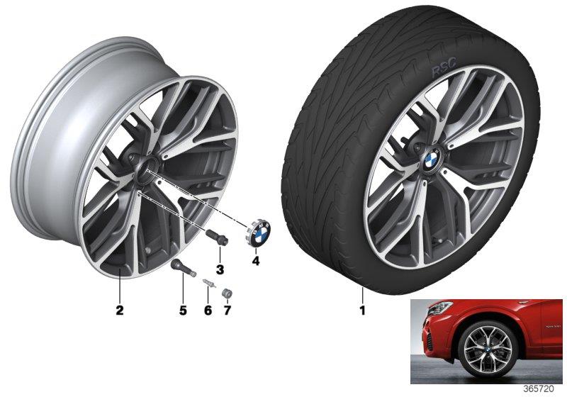 Diagram BMW LA wheel Y-Spoke 542 for your 2018 BMW X4   