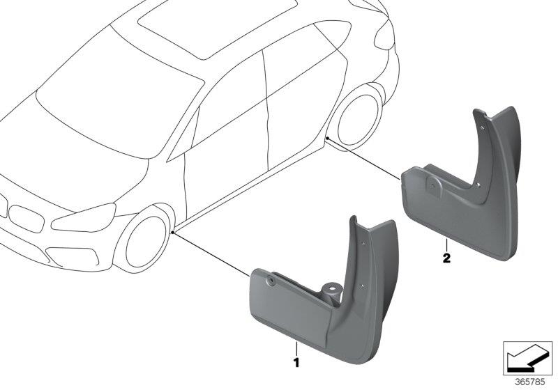 Diagram Mud flaps for your BMW