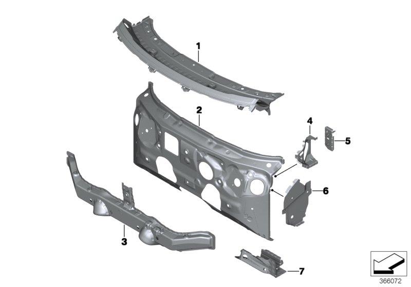 Diagram SPLASH WALL PARTS for your 2014 BMW M6   