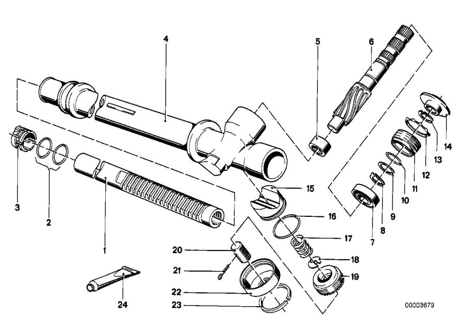 Diagram Steering box single components for your 2013 BMW 750LiX Automatic Sedan 