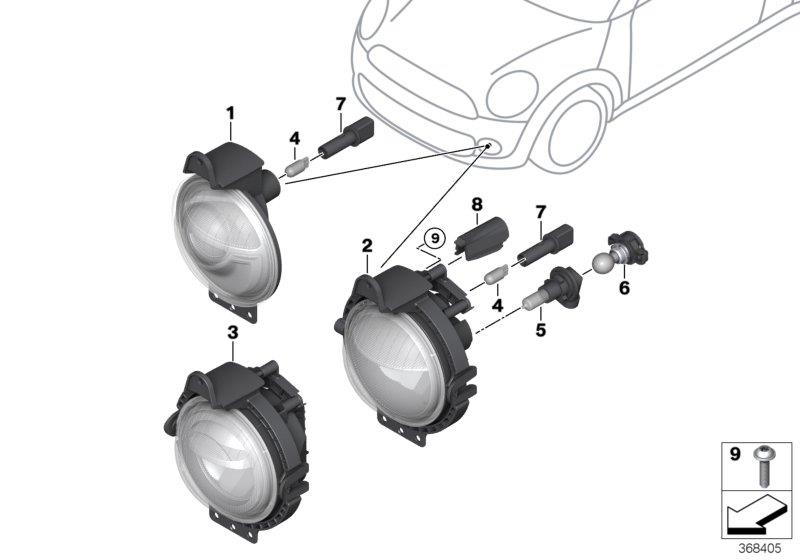 Diagram Headlight bumper for your MINI