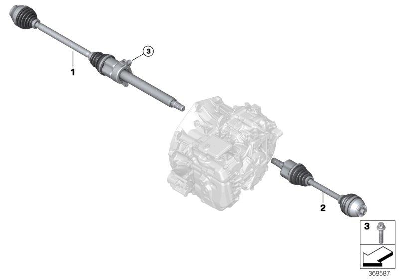 Diagram Output shaft for your BMW i8  