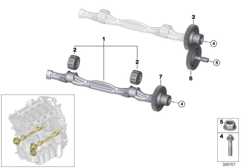 Diagram Crankshaft drive mass compensator for your BMW X5  