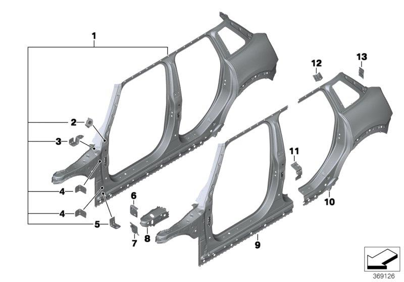 Diagram Body-side frame for your MINI