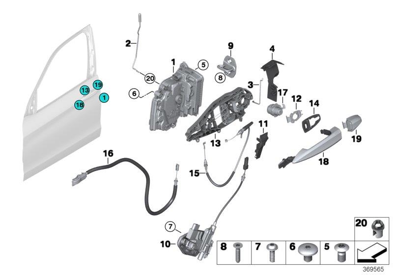 Diagram Locking system, door, front for your 1975 BMW 530i   