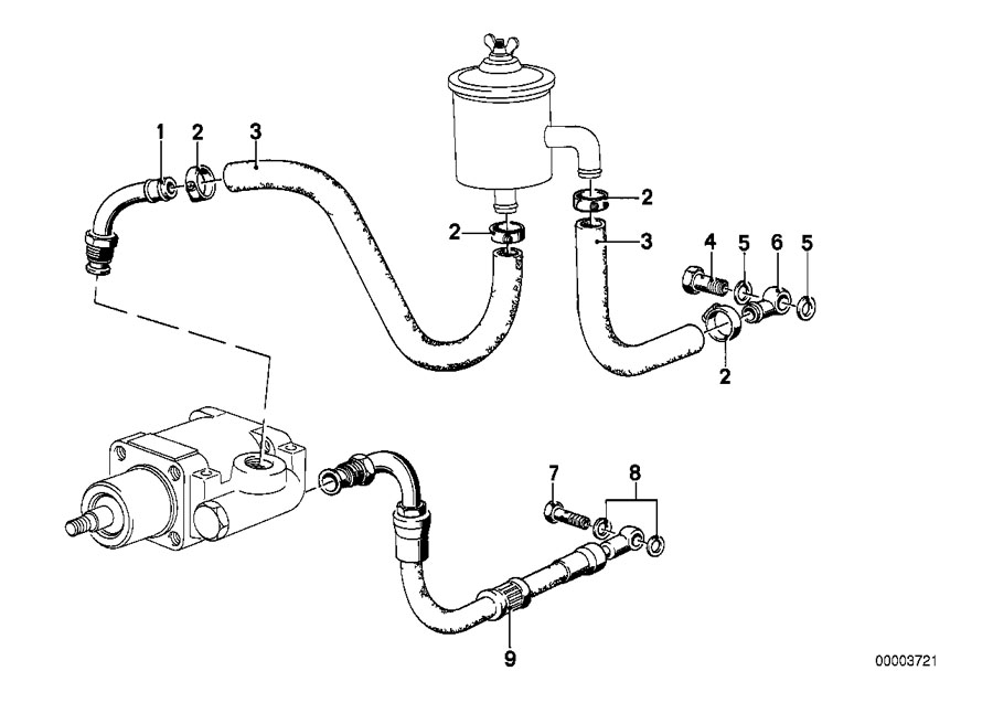 Diagram Hydro steering-vane PUMP/BEARING support for your 1988 BMW M6   