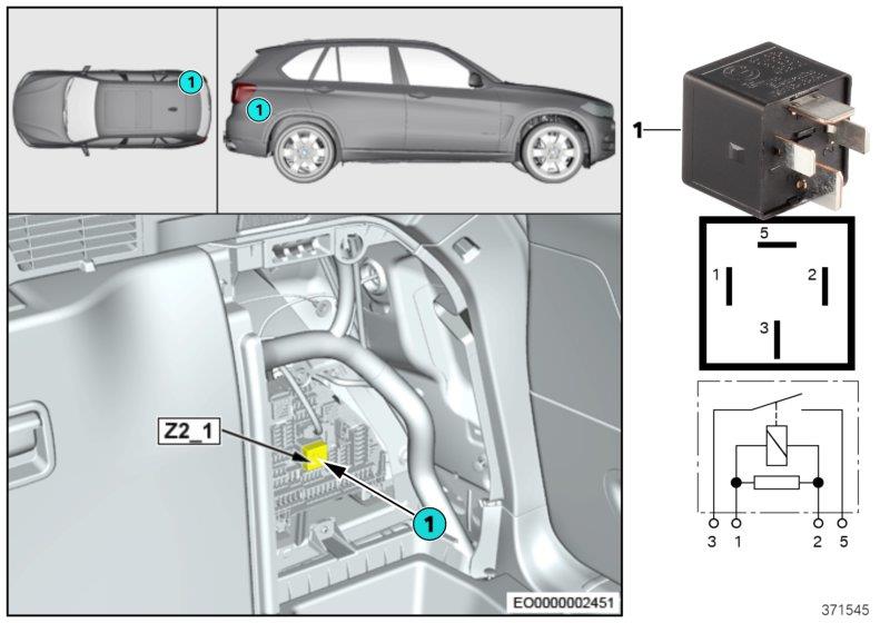 Diagram Relay, Terminal 30B Z2_1 for your 2014 BMW X4   
