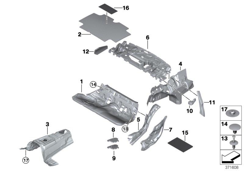 Diagram SOUND INSULATING REAR for your BMW