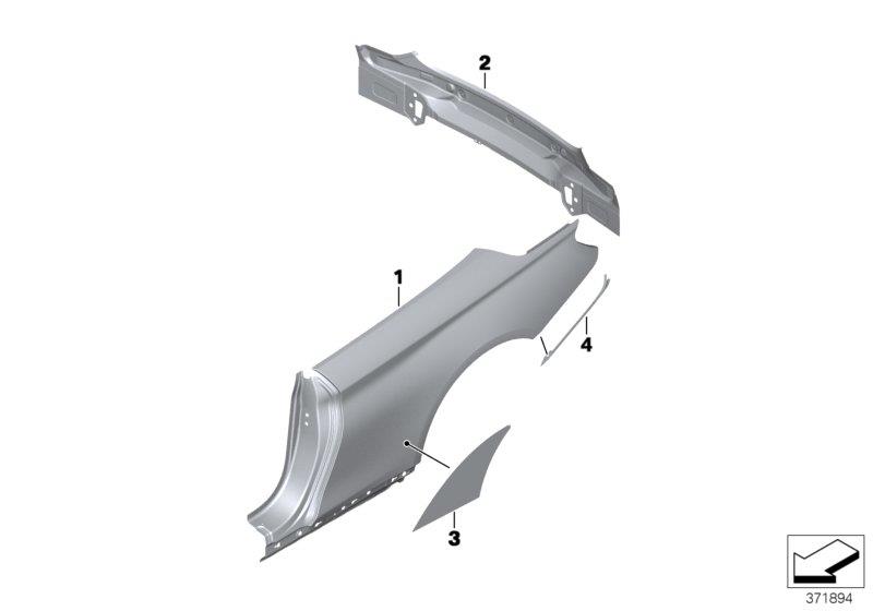 Diagram SIDE PANEL/TAIL TRIM for your BMW