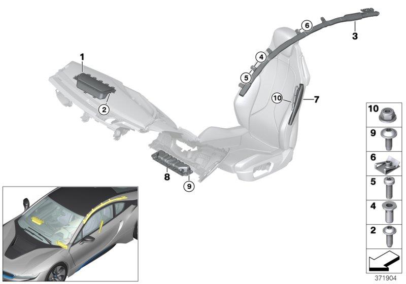 Diagram Airbag for your 2023 BMW X3  30eX 