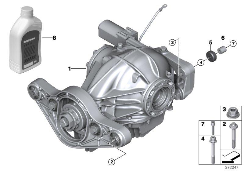 Diagram Rear differential / mounted parts for your BMW